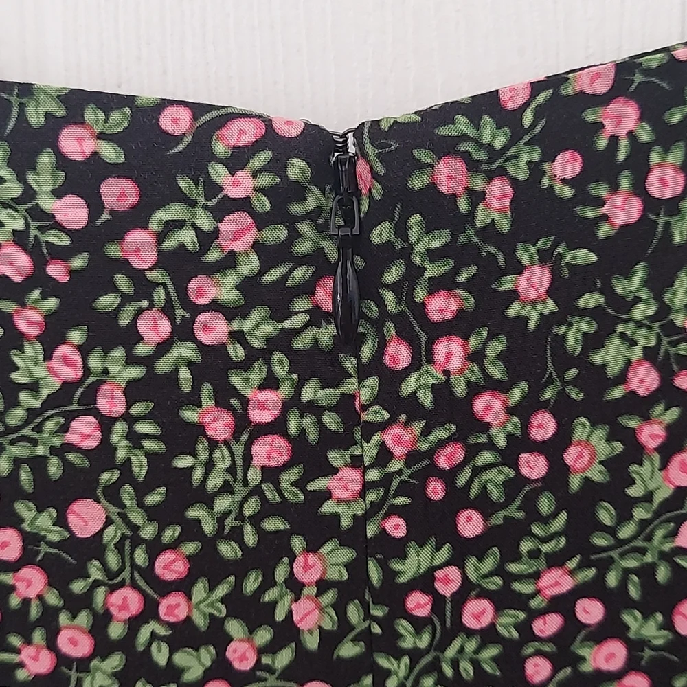 J.Crew Smocked Short Sleeve Floral Midi Dress 10 - Picture 7 of 11
